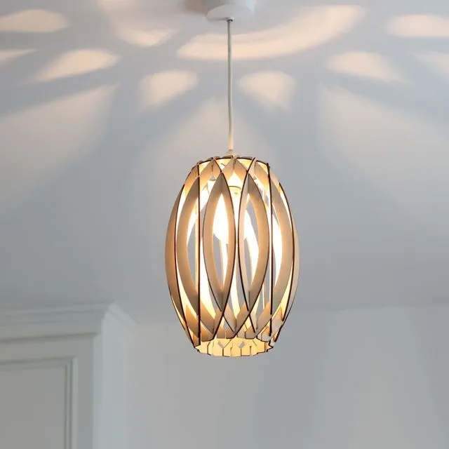 Interlaced Wooden Ceiling Lampshade