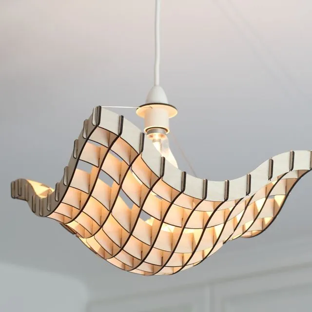 Ripple Wooden Ceiling Lampshade