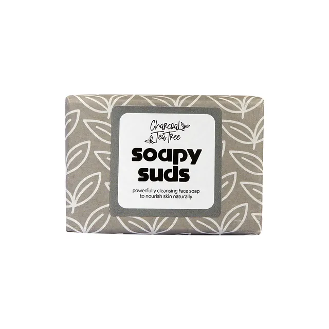Charcoal TeaTree, Soapy Suds, 100g Face Bar (Single)