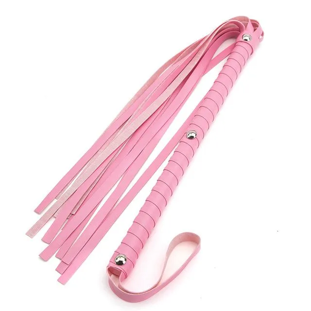 Long Handle Leather Whip To Stimulate Adult Toy