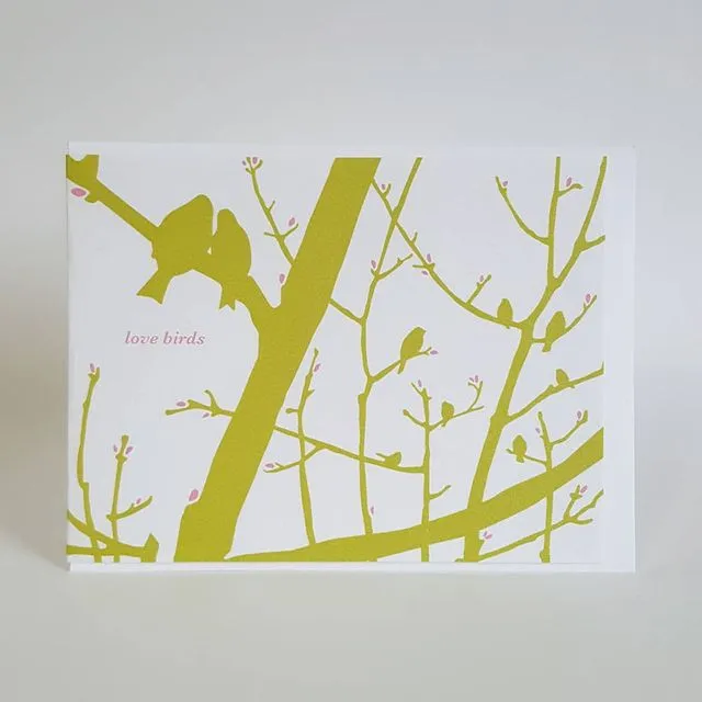 Love Birds Anniversary Greeting Card