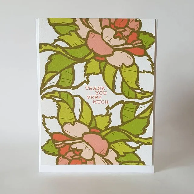 Thank You Camellia Greeting Card