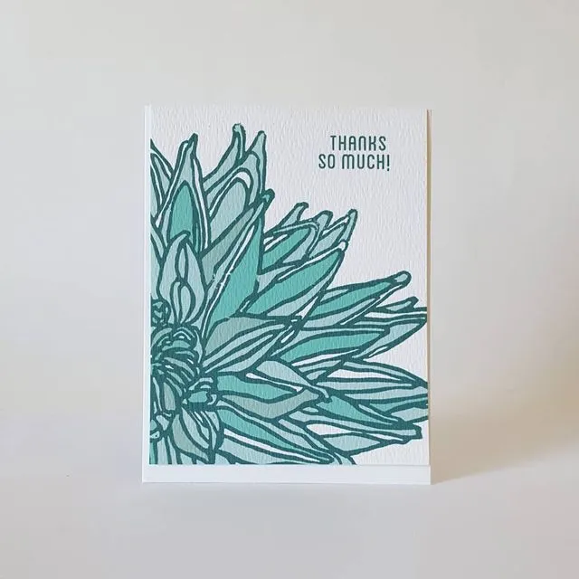 Thank You So Much Floral Greeting Card