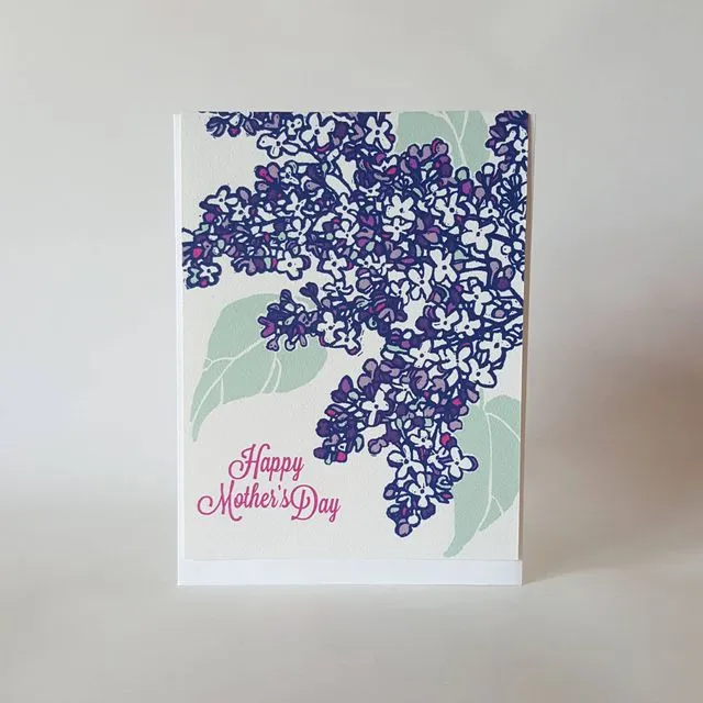Mothers Day Lilac Floral Greeting Card
