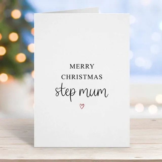 Merry Christmas Step Mum Card