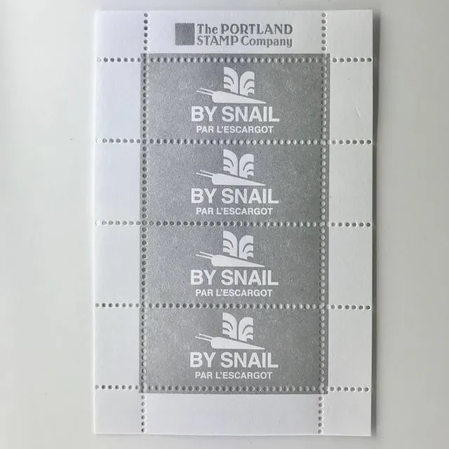 By Snail - Silver Lick & Stick stamp