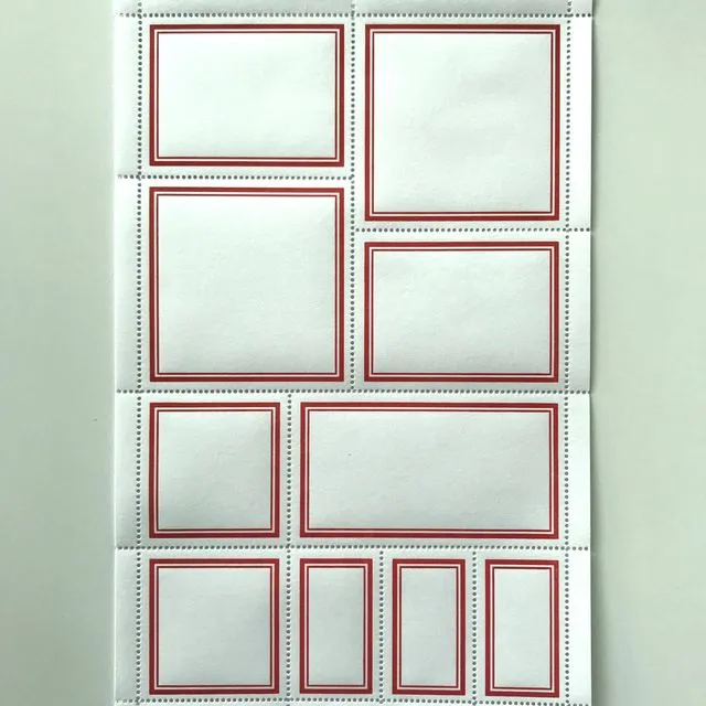 Blank Labels: classic, standard red