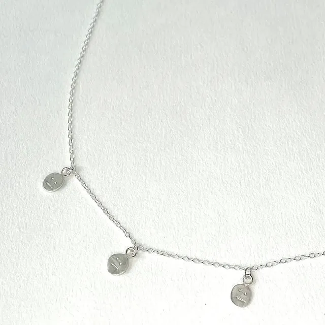 Not Today Necklace. Recycled Silver.
