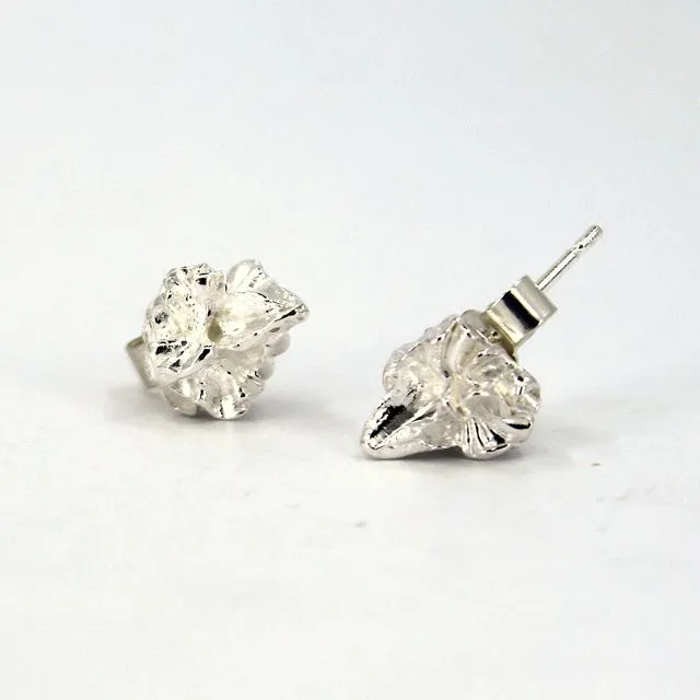 Ice Gem Studs. Recycled Silver.