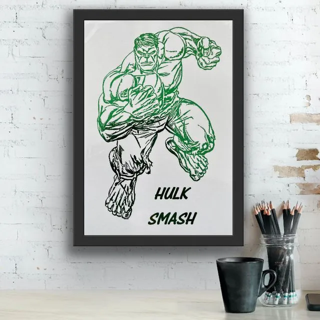 Hulk Smash Foil Print