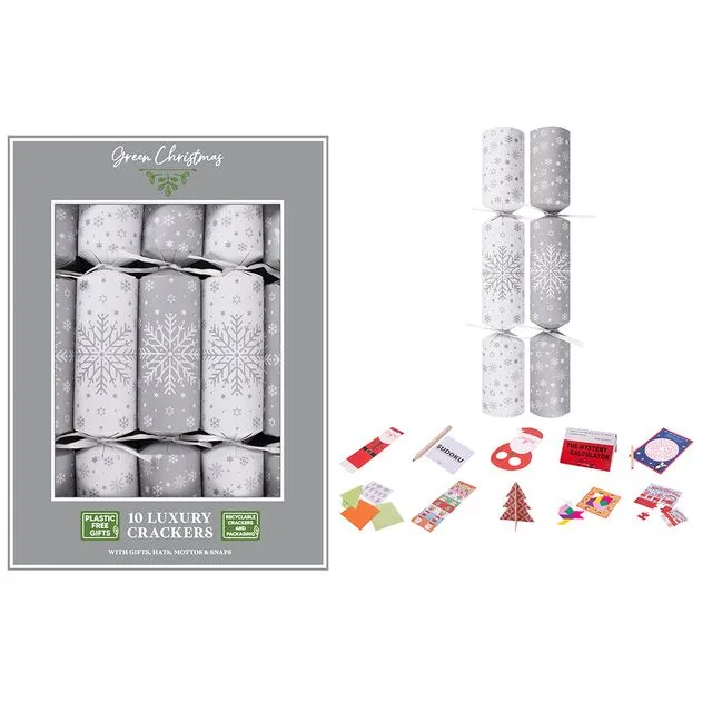 Luxury Silver Christmas Crackers