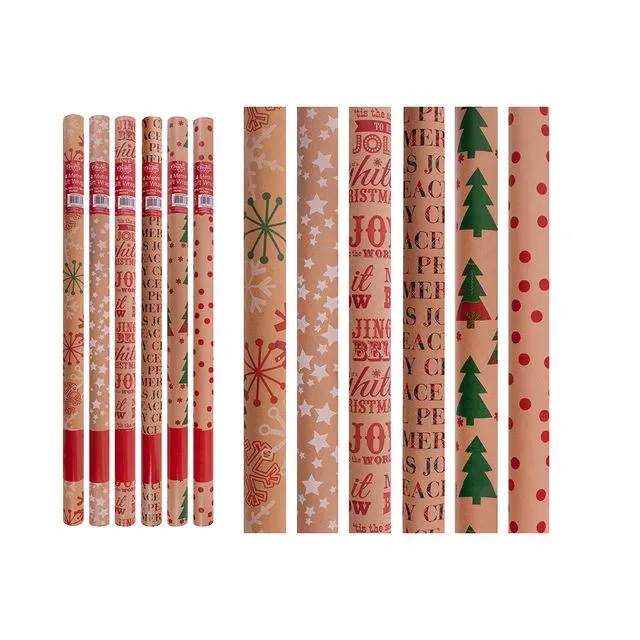 Bundle of 36 Christmas Wrapping Paper Rolls