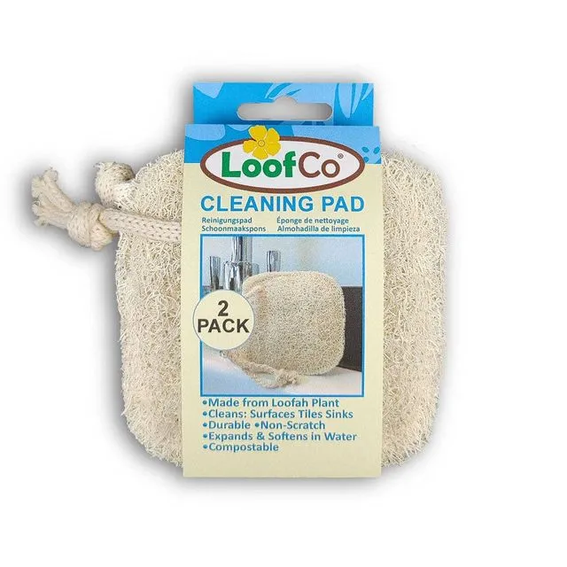 Cleaning Pad 2-Pack | Natural Surface Loofah Pads