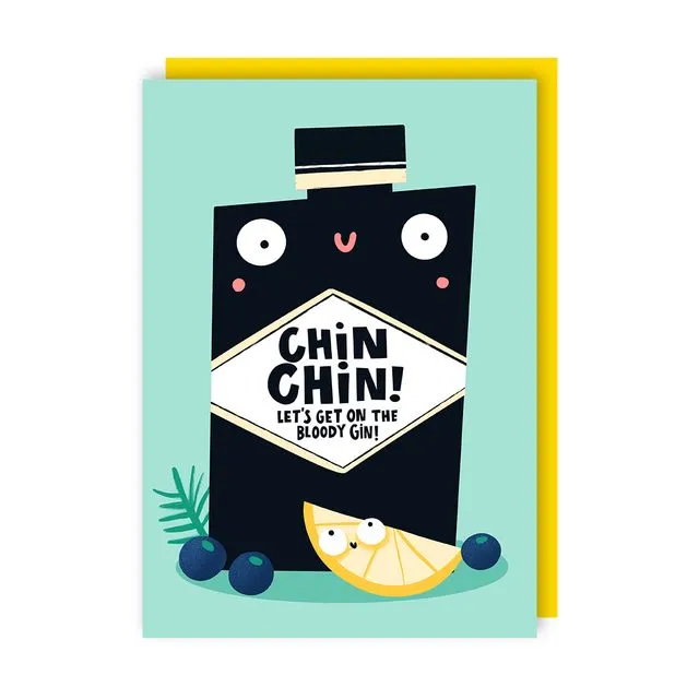 Chin Chin Birthday Greeting Card pack of 6