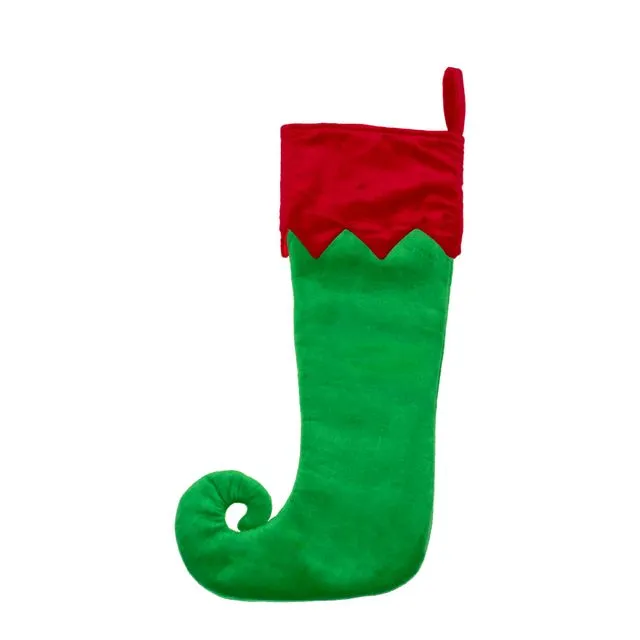 Green Stocking - Curly Toe