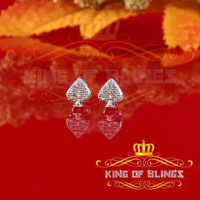 0.05CT Diamond Stud Earrings for Women in White 925 Sterling Silver Men SKU #19759W-A16KOB