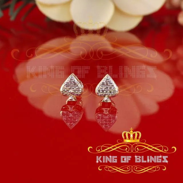 0.05CT Diamond Stud Earrings for Women in Yellow 925 Sterling Silver Men SKU #19759Y-A16KOB