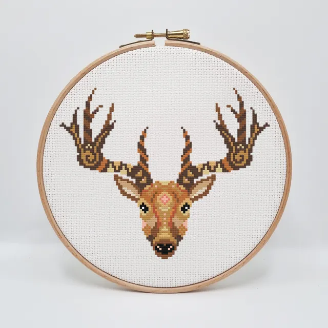 Mandala Reindeer Cross Stitch Kit