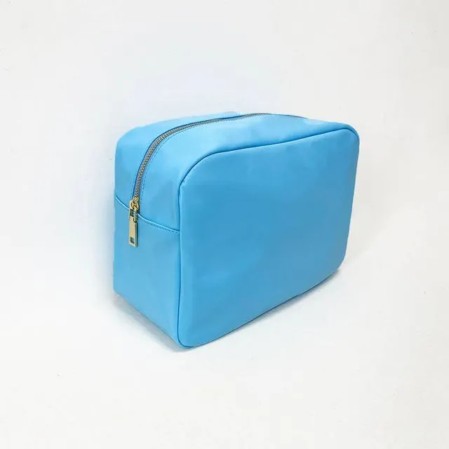 Nylon makeup toiletry bag - Blue