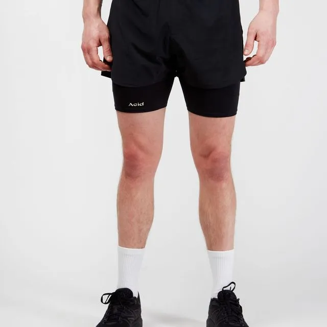 2-in-1 Shorts - Vintage Black