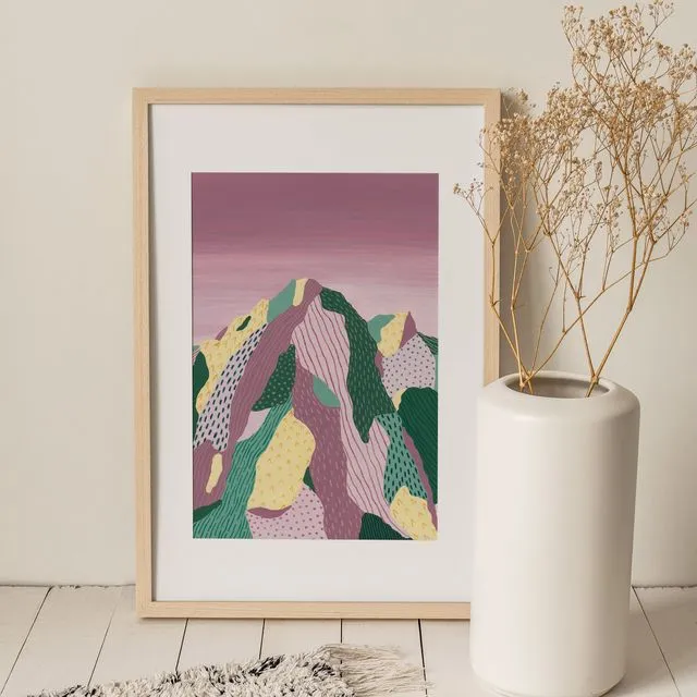 'Purple Mountain' - Art Print