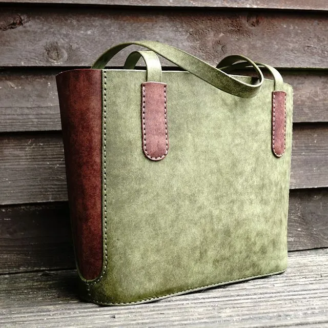Rome Leather Tote Bag, Handbag - Handmade
