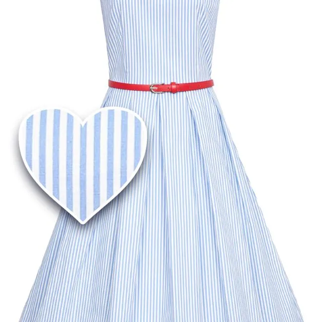 Children Blue Striped Swing Dress