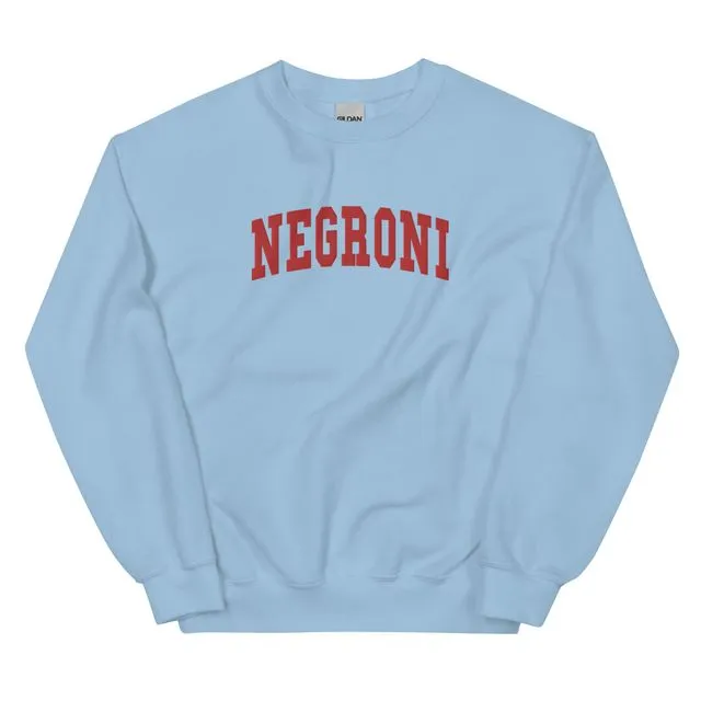 Negroni - Unisex Embroidered Sweatshirt - Light Blue