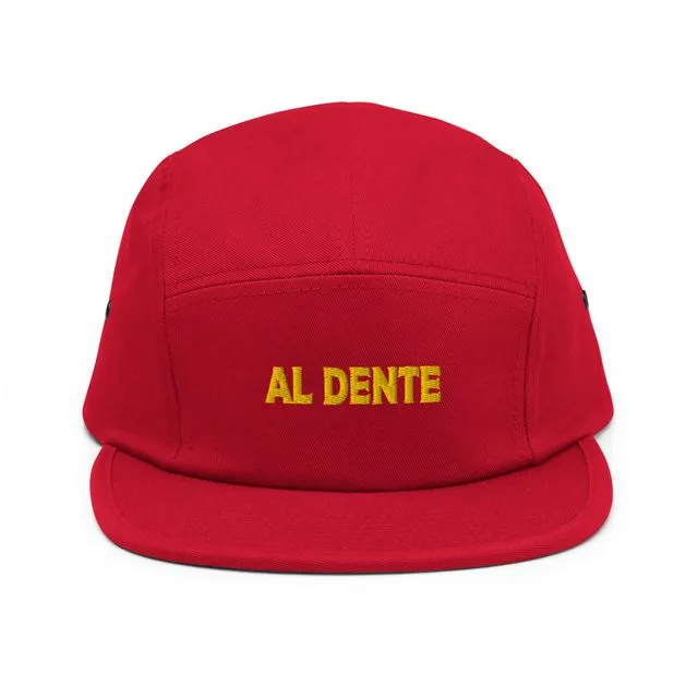 Al Dente - Embroidered Five Panel Cap - Red