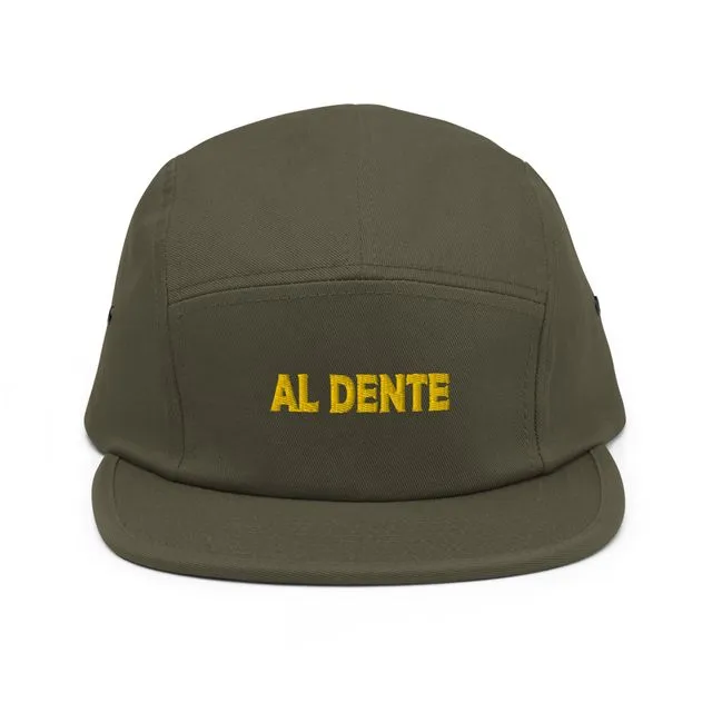 Al Dente - Embroidered Five Panel Cap - Olive