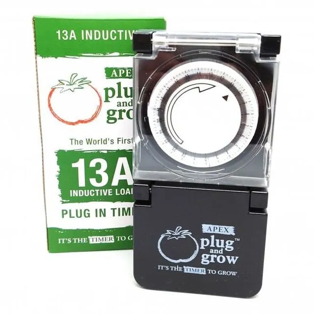 Plug and Grow 13A Inductive heavy duty Plug in Timer -will switch 13A of ALL lighting types -The only 13A inductive timer on the market