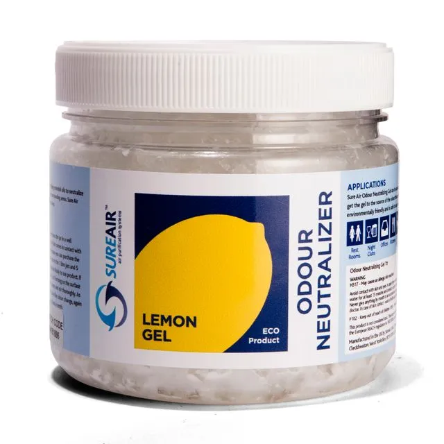 Sureair Odour Neutralising Gel Lemon 1Litre No Chemicals All Natural Pet Safe offers a Permanent solution