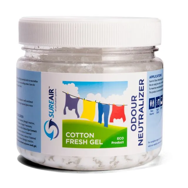 Sureair Odour Neutralising Gel Cotton Fresh 1Litre No Chemicals All Natural Pet Safe offers a Permanent solution