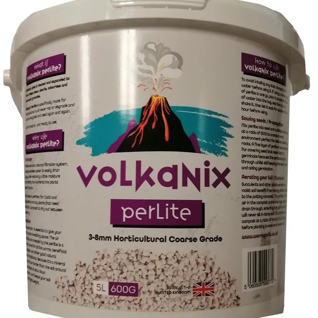 Volkanix Premium Horticultural Perlite Coarse Grade 3-8mm 5 litre Bucket