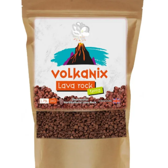 Volkanix Terra Geothermal Pure Lava Rock 1kg (1.75 Litre) Bonsai Cacti Succulent House Plant