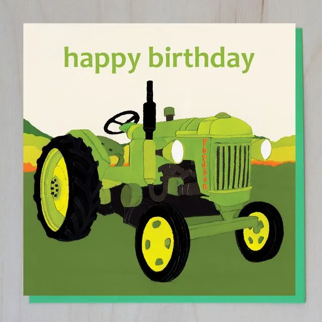 Green Tractor Birthday Card (bundle of 6)