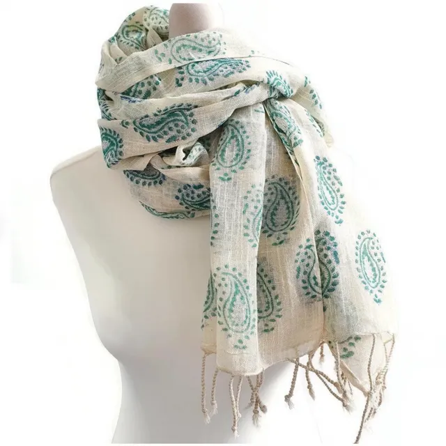 Block printed khadi cotton scarves (mixed colours, patterns)