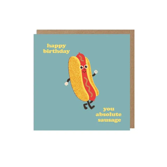 You Sausage Retro Birthday Card Pack of 6