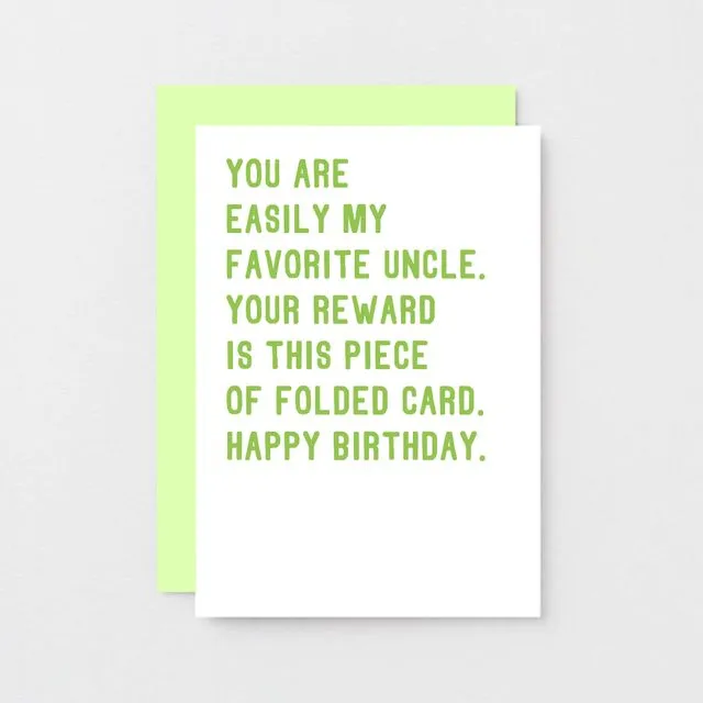 Favorite Uncle Birthday Card | SE2028A6_US