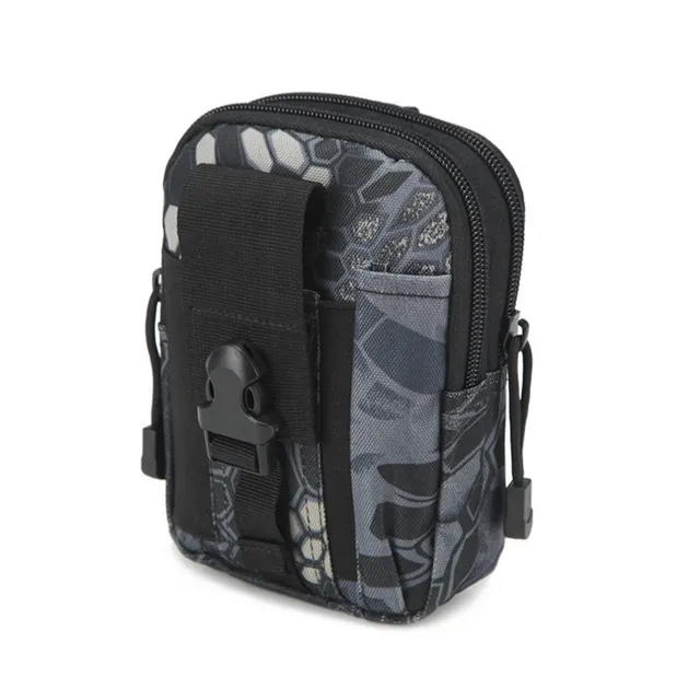 Tactical MOLLE Military Pouch Waist Bag for Hiking, Running and Outdoor Activities Black Python