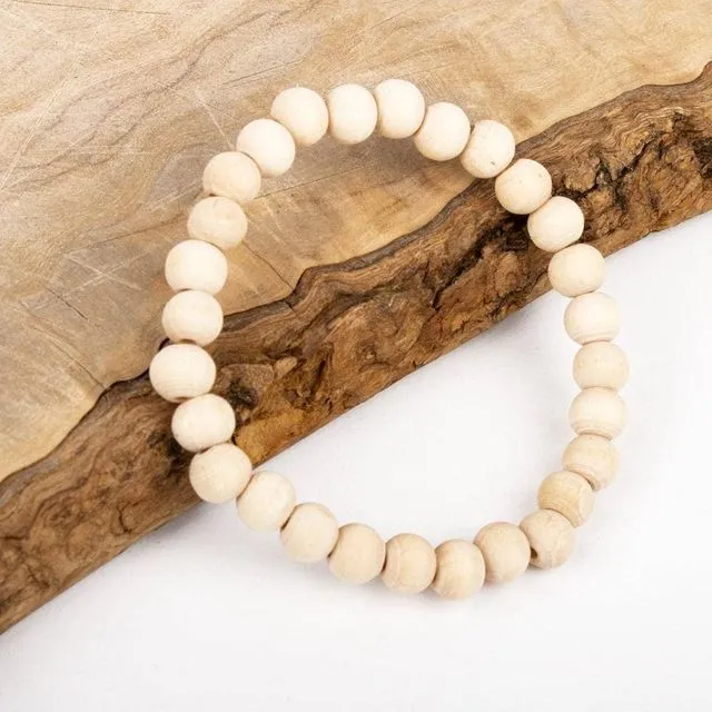 Bracelets - Wood - Cream