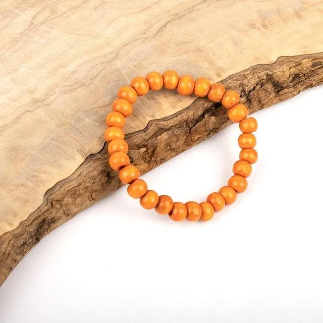 Bracelets - Wood - Orange