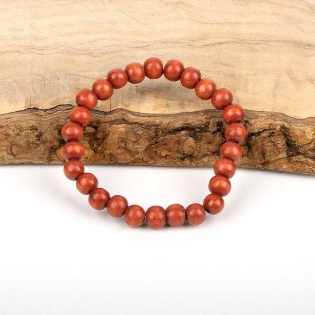 Bracelets - Wood - Red