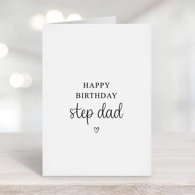 Happy Birthday Step Dad Card