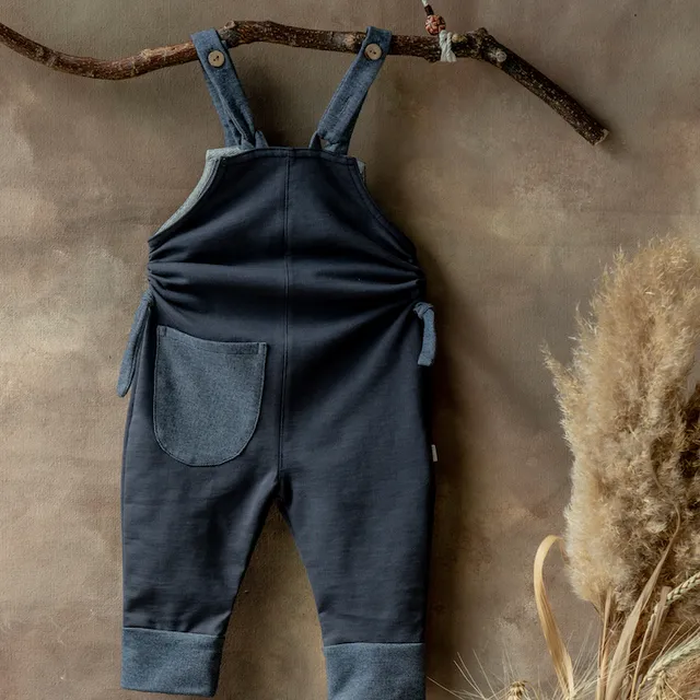 Expandable Dungarees (Raw Onyx) 1-3yrs