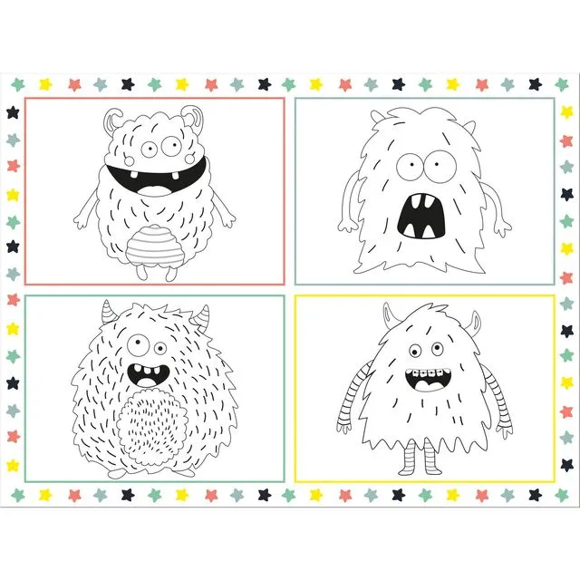 Coloring Placemat Monster Bash /6