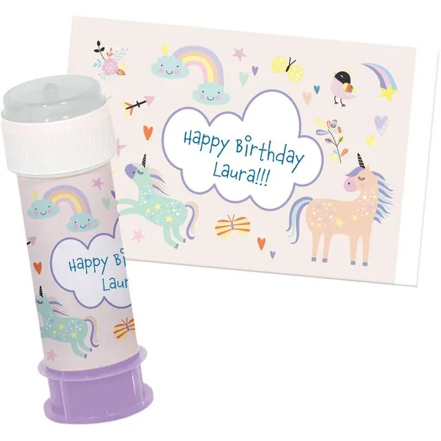 Bubble Soap Sticker Unicorns & Rainbows /6