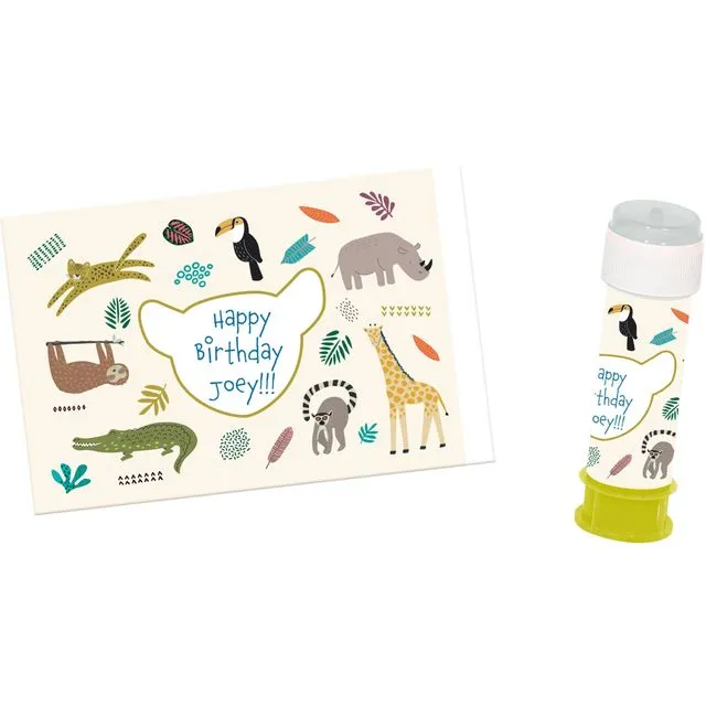 Bubble Soap Sticker Zoo Partys /6