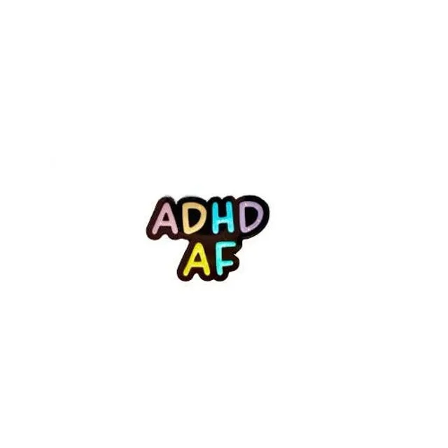 ADHD af enamel pin / Mental health enamel pin Without cello bag