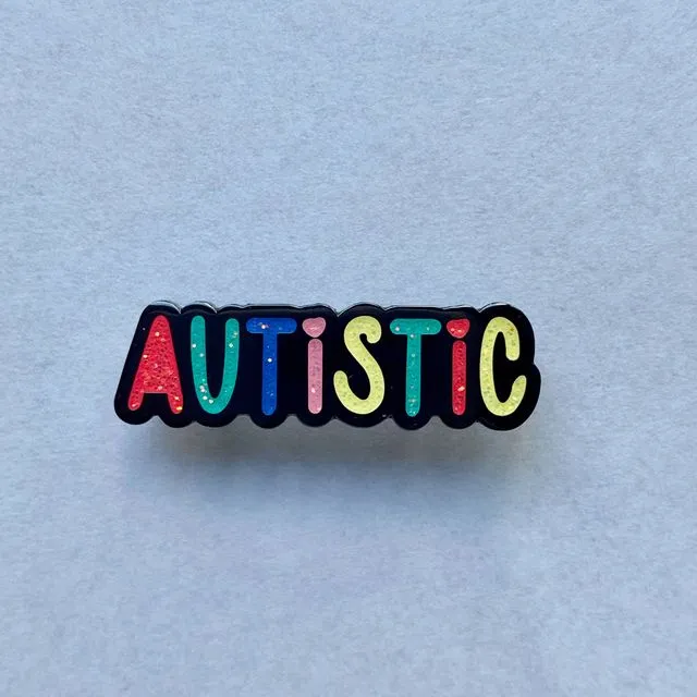 Autistic enamel pin Without cello bags